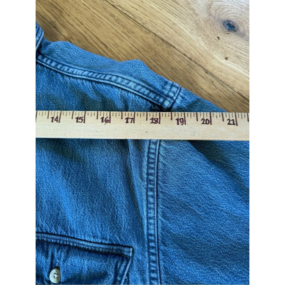 Vintage Eddie Bauer USA Denim Chamois Flannel Lined Shirt Jacket Men’s Small - Picture 14 of 14